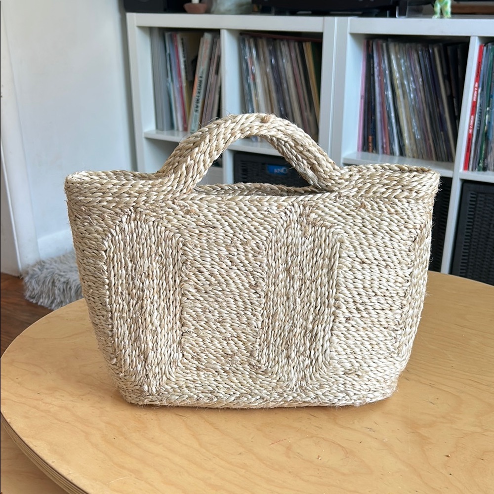Top handle basket bag